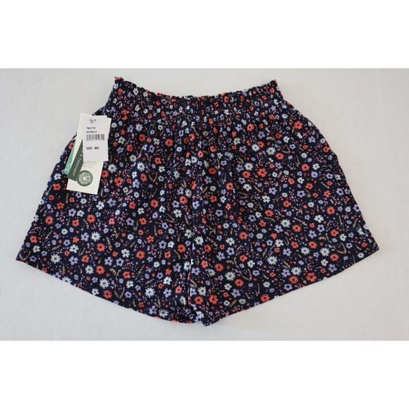 Threads 4 Thought TWA1752 Women's Sz M Navy Multi Floral Print Gwyneth Shorts - Picture 2 of 7